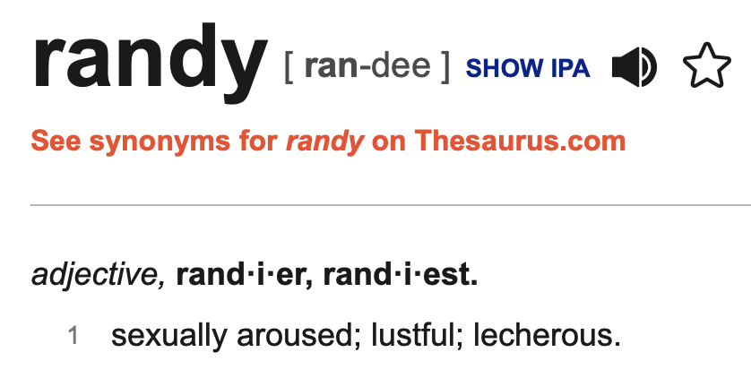 definition of randy
