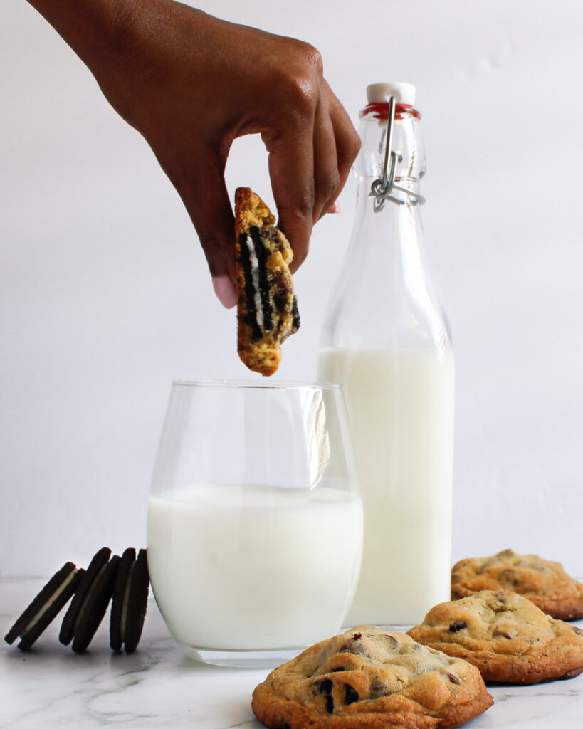 oreo stuffed chocolate chip cookies